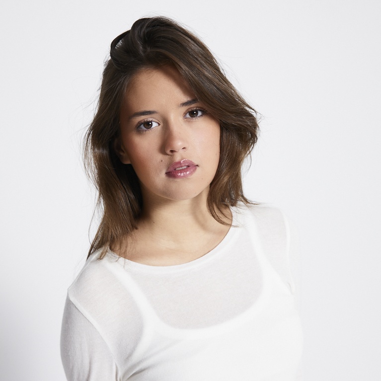 Sheer long-sleeve top "Zinna"